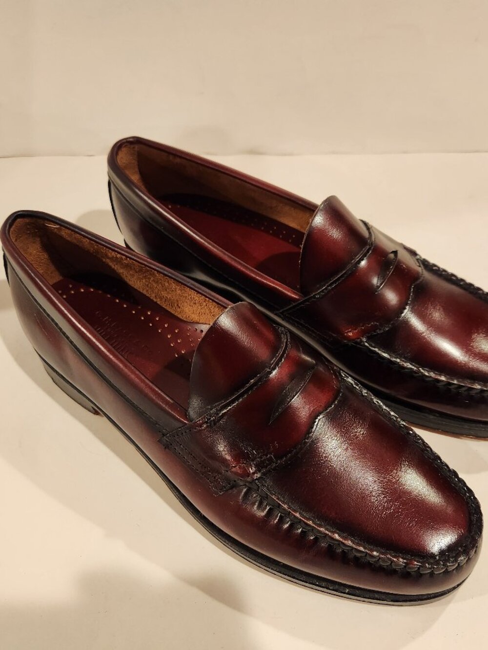Bass Weejuns Penny Loafer Burgundy Genuine Leather *AS IS*